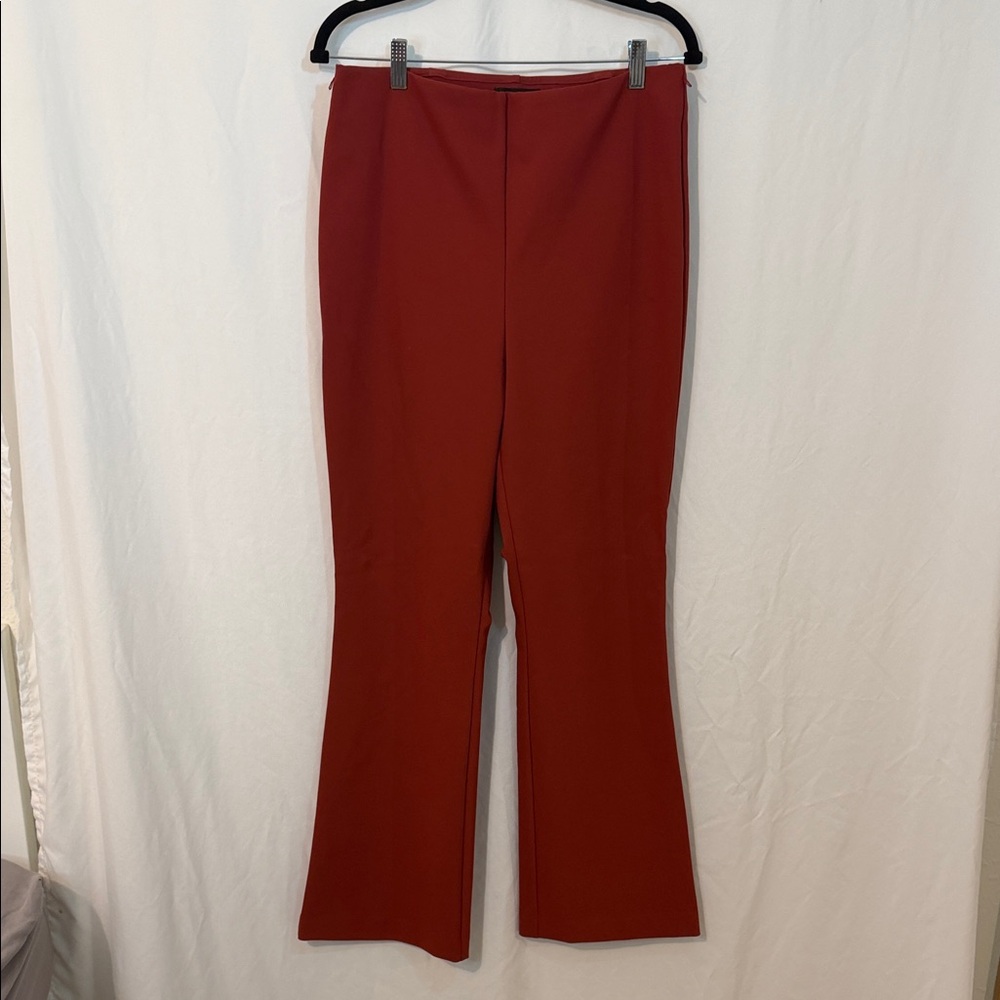 Rachel Zoe High Waist Terracotta Boot Cut Pants